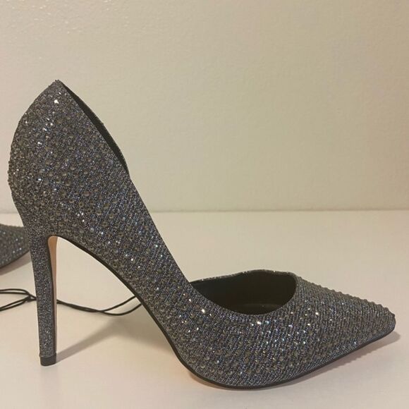 NWOT STEVE MADDEN Stilleto Rhinestne ClassicPump Gray Size 7 - Picture 11 of 12